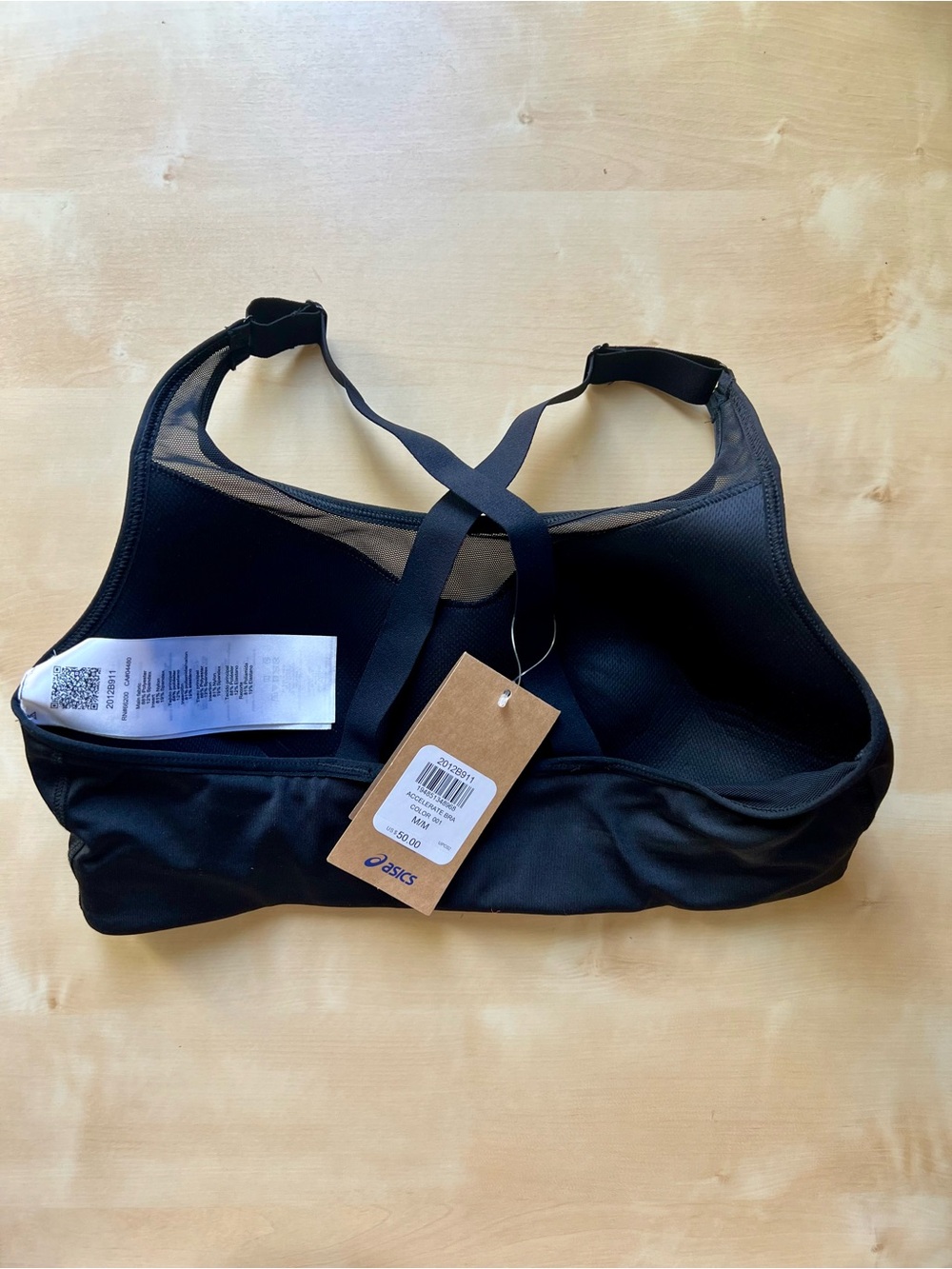 Asics Black Medium Support Cross-Back Accelerate Sports Bra size medium - Picture 2 of 3